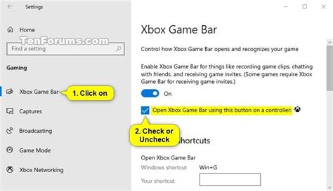 Enable or Disable Open Xbox Game Bar using Controller in .